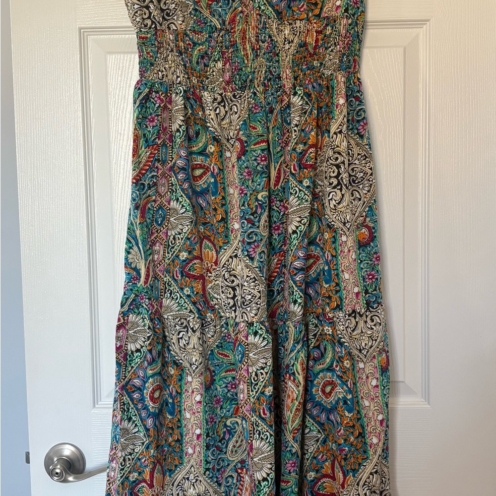 Cupshe Multicolor Paisley Maxi Dress NWT medium - Picture 3 of 7